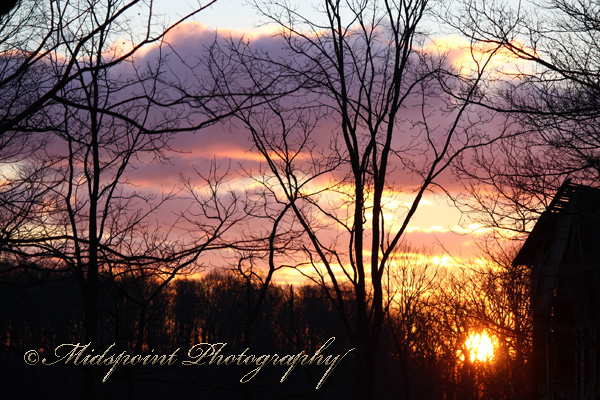 barn sunrise